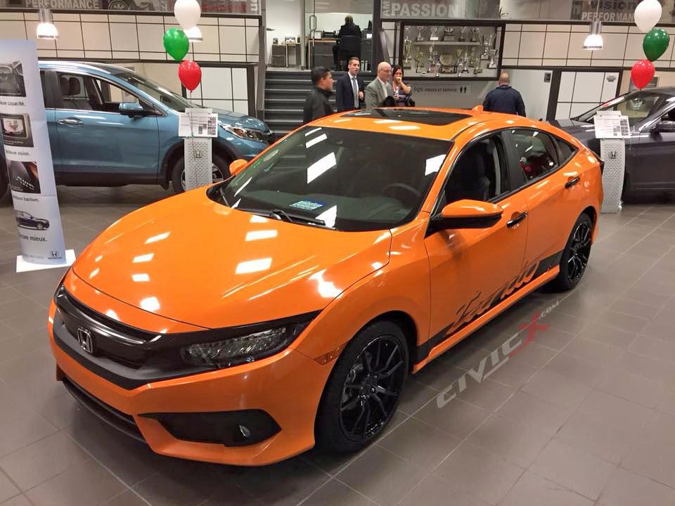 Modified 2016 Honda Civic in Orange With Turbo Script | 2016+ Honda
